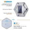 imageVOLISUN Solar Deck Lights Driveway Dock Lights 12Pack Waterproof Outdoor LED Aluminum Dock Lighting Warning Step Light for Driveway Sidewalk Garden Pathway YardWarm WhiteWhite2 Colors in 1WhiteWarm White