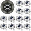 imageVOLISUN Solar Deck Lights Driveway Dock Lights 12Pack Waterproof Outdoor LED Aluminum Dock Lighting Warning Step Light for Driveway Sidewalk Garden Pathway YardWarm WhiteWhite2 Colors in 1WhiteWarm White
