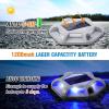 imageVOLISUN Solar Deck Lights Driveway Dock Lights 12Pack Waterproof Outdoor LED Aluminum Dock Lighting Warning Step Light for Driveway Sidewalk Garden Pathway YardWarm WhiteWhite2 Colors in 1WhiteBlue