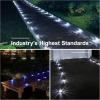 imageVOLISUN Solar Deck ampamp Driveway Lights 12 Pack 2in1 Color WhiteWarm White Waterproof Pathway MarkersWhiteBlue