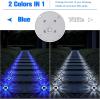imageVOLISUN Solar Deck ampamp Driveway Lights 12 Pack 2in1 Color WhiteWarm White Waterproof Pathway MarkersWhiteBlue