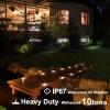 imageVOLISUN Solar Deck ampamp Driveway Lights 12 Pack 2in1 Color WhiteWarm White Waterproof Pathway MarkersWhiteWarm White