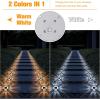 imageVOLISUN Solar Deck ampamp Driveway Lights 12 Pack 2in1 Color WhiteWarm White Waterproof Pathway MarkersWhiteWarm White