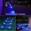 imageVOLISUN Solar Driveway Lights  12 Pack Deck ampamp Step Lights 2in1 Color WhiteWarm White Waterproof IP67WhiteBlue