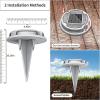 imageVOLISUN Solar Driveway Lights  12 Pack Deck ampamp Step Lights 2in1 Color WhiteWarm White Waterproof IP67WhiteBlue