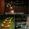 imageVOLISUN Solar Driveway Lights  12 Pack Deck ampamp Step Lights 2in1 Color WhiteWarm White Waterproof IP67WhiteWarm White