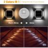 imageVOLISUN Solar Driveway Lights Dock Deck Light 8Pack2 Colors in 1Solar Powered 1200mAh BatteryWaterproof Outdoor Warning Step Light for Driveway 2 Colors LightingWhiteWarm WhiteWhite and Warm White