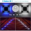 imageVOLISUN Solar Driveway Lights Dock Deck Light 8Pack2 Colors in 1Solar Powered 1200mAh BatteryWaterproof Outdoor Warning Step Light for Driveway 2 Colors LightingWhiteWarm WhiteWhite and Blue