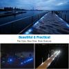 imageVOLISUN Solar Driveway Lights Dock Deck Lights 12 Pack2 Colors in 1 LED Solar Powered Waterproof Outdoor Warning Step Light for Driveway Sidewalk Pathway 2 Colors LightingWhiteBlueWhiteBlue