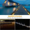 imageVOLISUN Solar Driveway Lights Dock Deck Lights 12 Pack2 Colors in 1 LED Solar Powered Waterproof Outdoor Warning Step Light for Driveway Sidewalk Pathway 2 Colors LightingWhiteBlueWhiteWarm White