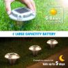 imageVOLISUN Solar Driveway Lights Dock Deck Lights 12 Pack2 Colors in 1 Led IP67 Waterproof Outdoor Warning Step Lights for Driveway Sidewalk Pathway WhiteWarm WhiteWhiteWarm White
