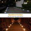imageVOLISUN Solar Driveway Lights Dock Deck Lights 12 Pack2 Colors in 1 Led IP67 Waterproof Outdoor Warning Step Lights for Driveway Sidewalk Pathway WhiteWarm WhiteWhiteWarm White