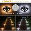 imageVOLISUN Solar Driveway Lights Dock Deck Lights 12 Pack2 Colors in 1 Led IP67 Waterproof Outdoor Warning Step Lights for Driveway Sidewalk Pathway WhiteWarm WhiteWhiteWarm White