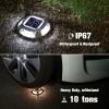 imageVOLISUN Solar Driveway Lights Dock Deck Lights 12 Pack2 Colors in 1 Led IP67 Waterproof Outdoor Warning Step Lights for Driveway Sidewalk Pathway WhiteWarm WhiteWhiteWarm White