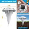 imageVOLISUN Solar Driveway Lights Dock Deck Lights 12 Pack2 Colors in 1 Led IP67 Waterproof Outdoor Warning Step Lights for Driveway Sidewalk Pathway WhiteWarm WhiteWhiteBlue