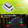 imageVOLISUN Solar Driveway Lights Dock Deck Lights 12 Pack9 Colors in 1 Led IP67 Waterproof Outdoor Warning Step Lights for Driveway Sidewalk Pathway RGB9 Colors