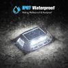imageVOLISUN Solar Driveway Lights Dock Deck Lights 12 Pack9 Colors in 1 Led IP67 Waterproof Outdoor Warning Step Lights for Driveway Sidewalk Pathway RGB9 Colors