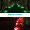 imageVOLISUN Solar Driveway Lights Dock Marine Lights 12 Pack2 Colors in 1Outdoor LED Deck LightSolar Powered Waterproof Warning Step Light for Driveway Sidewalk Pathway WhiteWarm WhiteRedGreen
