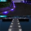imageVOLISUN Solar Driveway Lights Dock Outdooor Waterproof Marker Lights12 Pack Solar Deck Light 2 Colors in 1 Led IP67 Blue Step Light for Driveway Sidewalk Pathway YardWhiteBlueWhiteBlue