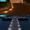 imageVOLISUN Solar Driveway Lights Dock Outdooor Waterproof Marker Lights12 Pack Solar Deck Light 2 Colors in 1 Led IP67 Blue Step Light for Driveway Sidewalk Pathway YardWhiteBlueWhiteWarm White