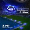 imageVOLISUN Solar Driveway Lights Dock Outdooor Waterproof Marker Lights12 Pack Solar Deck Light 2 Colors in 1 Led IP67 Blue Step Light for Driveway Sidewalk Pathway YardWhiteBlueWhiteBlue