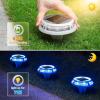 imageVOLISUN Solar Driveway Lights Dock Outdooor Waterproof Marker Lights12 Pack Solar Deck Light 2 Colors in 1 Led IP67 Blue Step Light for Driveway Sidewalk Pathway YardWhiteBlueWhiteBlue