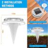 imageVOLISUN Solar Driveway Lights Dock Outdooor Waterproof Marker Lights12 Pack Solar Deck Light 2 Colors in 1 Led IP67 Blue Step Light for Driveway Sidewalk Pathway YardWhiteBlueWhiteBlue