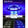imageVOLISUN Solar Driveway Lights Dock Outdooor Waterproof Marker Lights12 Pack Solar Deck Light 2 Colors in 1 Led IP67 Blue Step Light for Driveway Sidewalk Pathway YardWhiteBlueWhiteBlue