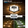 imageVOLISUN Solar Driveway Markers LightsOutdoor Heavy Duty Dock Light12 Pack Waterproof Deck LightsDurable Powered Solar Pathway Light for Sidewalk Step Garden and Pool Warning Signs WhiteBlueWhiteWarm White