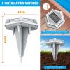 imageVOLISUN Solar Driveway Markers LightsOutdoor Heavy Duty Dock Light12 Pack Waterproof Deck LightsDurable Powered Solar Pathway Light for Sidewalk Step Garden and Pool Warning Signs WhiteBlueWhiteBlue