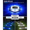 imageVOLISUN Solar Driveway Markers LightsOutdoor Heavy Duty Dock Light12 Pack Waterproof Deck LightsDurable Powered Solar Pathway Light for Sidewalk Step Garden and Pool Warning Signs WhiteBlueWhiteBlue