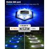 imageVOLISUN Solar Driveway Markers LightsOutdoor Heavy Duty Dock Light12 Pack Waterproof Deck LightsDurable Powered Solar Pathway Light for Sidewalk Step Garden and Pool Warning Signs WhiteBlueWhiteBlue