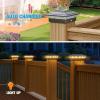 imageVOLISUN Solar Fence  Post Lights Solar Post Cap Light Outdoor Waterproof 6pack Black Deck Cap Light Solar Powered for 4x4 5x5 6x6 WoodenVinyl PostBlack