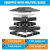 imageVOLISUN Solar Fence  Post Lights Solar Post Cap Light Outdoor Waterproof 6pack Black Deck Cap Light Solar Powered for 4x4 5x5 6x6 WoodenVinyl PostBlack