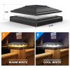 imageVOLISUN Solar Fence  Post Lights Solar Post Cap Light Outdoor Waterproof 6pack Black Deck Cap Light Solar Powered for 4x4 5x5 6x6 WoodenVinyl PostBlack