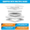 imageVOLISUN Solar Fence  Post Lights Solar Post Cap Light Outdoor Waterproof 6pack Black Deck Cap Light Solar Powered for 4x4 5x5 6x6 WoodenVinyl PostWhite
