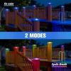 imageVOLISUN Solar Post Cap Light 4Pack Black RGB Color Changing  Fence Post Lights Solar Outdoor Waterproof for 4x4 x5 x6 WoodenVinyl PostBlack