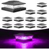 imageVOLISUN Solar Post Cap Light 4Pack Black RGB Color Changing  Fence Post Lights Solar Outdoor Waterproof for 4x4 x5 x6 WoodenVinyl PostBlack
