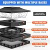 imageVOLISUN Solar Post Cap Light 4Pack Black RGB Color Changing  Fence Post Lights Solar Outdoor Waterproof for 4x4 x5 x6 WoodenVinyl PostBlack