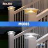 imageVOLISUN Solar Post Cap Light 4Pack Black RGB Color Changing  Fence Post Lights Solar Outdoor Waterproof for 4x4 x5 x6 WoodenVinyl PostWhite