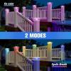 imageVOLISUN Solar Post Cap Light 4Pack Black RGB Color Changing  Fence Post Lights Solar Outdoor Waterproof for 4x4 x5 x6 WoodenVinyl PostWhite