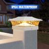 imageVOLISUN Solar Post Cap Light 4Pack Black RGB Color Changing  Fence Post Lights Solar Outdoor Waterproof for 4x4 x5 x6 WoodenVinyl PostWhite