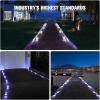 imageVOLISUN Solar Powered LED Driveway Lights 12 Pack Waterproof Dock Marine Outdoor Marker for Step Sidewalk and Pathway White