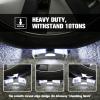 imageVOLISUN Solar Powered LED Driveway Lights 12 Pack Waterproof Dock Marine Outdoor Marker for Step Sidewalk and Pathway White