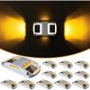 imageVOLISUN Driveway Lights Solar Dock Lights12 Pack Solar Deck Lights Waterproof Solar Powered led Dock Marine Lights Outdoor Marker Lights for StepSidewalk and Pathway Warm White