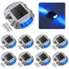 imageVOLISUN Solar Deck Lights 16Pack Led IP67 Waterproof Outdoor Warning Step Lights for Driveway Sidewalk Garden Pathway Yard WhiteBlue