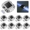imageVOLISUN Solar Deck Lights 16Pack Led IP67 Waterproof Outdoor Warning Step Lights for Driveway Sidewalk Garden Pathway Yard WhiteWhite