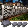 imageVOLISUN Solar Deck Lights Outdoor Fence Lights Step Lights 4pack Warm WhiteampampCool White Waterproof Led Deck Solar Lights for StepFenceDeckRailingWallStairs 1800mahLong Lighting Time