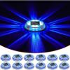 imageVOLISUN Solar Deck ampamp Driveway Lights 12 Pack 2in1 Color WhiteWarm White Waterproof Pathway MarkersWhiteBlue