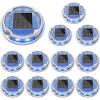 imageVOLISUN Solar Driveway Lights  12 Pack Deck ampamp Step Lights 2in1 Color WhiteWarm White Waterproof IP67WhiteBlue